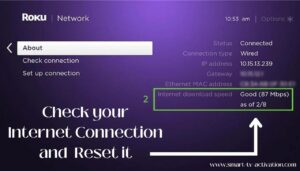 Check your Internet Connection and Reset it