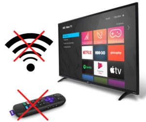 turn roku tv on without remote and wifi